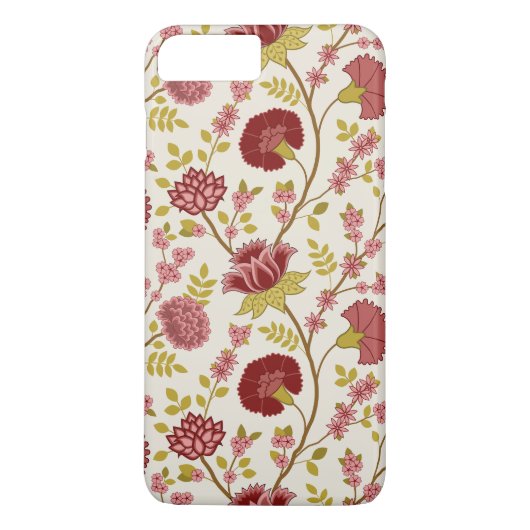 Jacobobohne Grosse Muster Reds Pinks Gold Creme Case-Mate iPhone Hülle (Rückseite)