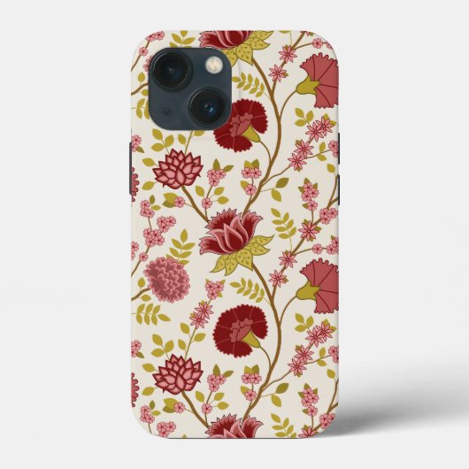 Jacobobohne Grosse Muster Reds Pinks Gold Creme Case-Mate iPhone Hülle (Rückseite)
