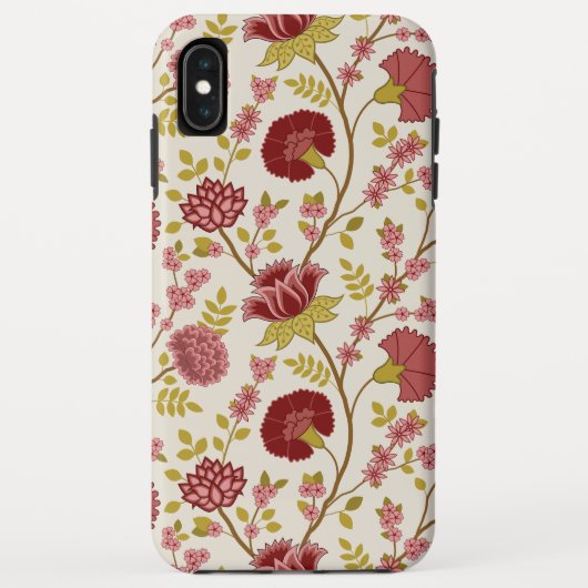 Jacobobohne Grosse Muster Reds Pinks Gold Creme Case-Mate iPhone Hülle (Rückseite)