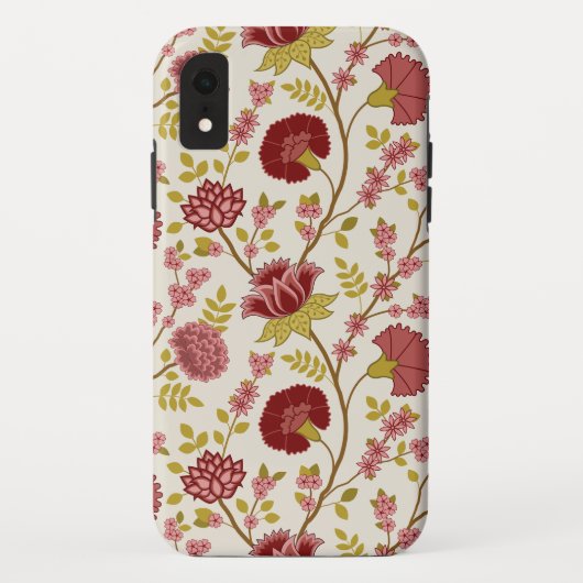 Jacobobohne Grosse Muster Reds Pinks Gold Creme Case-Mate iPhone Hülle (Rückseite)