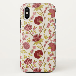 Jacobobohne Grosse Muster Reds Pinks Gold Creme Case-Mate iPhone Hülle