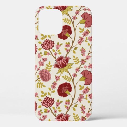 Jacobobohne Grosse Muster Reds Pinks Gold Creme Case-Mate iPhone Hülle (Rückseite)