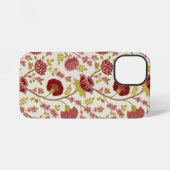 Jacobobohne Grosse Muster Reds Pinks Gold Creme iPhone Hülle (Rückseite (Horizontal))