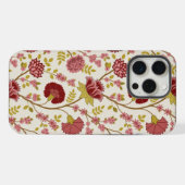 Jacobobohne Grosse Muster Reds Pinks Gold Creme iPhone Hülle (Rückseite (Horizontal))