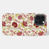 Jacobobohne Grosse Muster Reds Pinks Gold Creme iPhone Hülle (Rückseite (Horizontal))