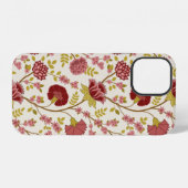 Jacobobohne Grosse Muster Reds Pinks Gold Creme iPhone Hülle (Rückseite (Horizontal))