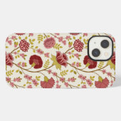Jacobobohne Grosse Muster Reds Pinks Gold Creme iPhone Hülle (Rückseite (Horizontal))