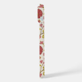 Jacobobohne Grosse Muster Reds Pinks Gold Creme iPhone Hülle (Linke Seite)