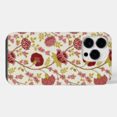 Jacobobohne Grosse Muster Reds Pinks Gold Creme iPhone Hülle (Rückseite (Horizontal))
