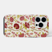 Jacobobohne Grosse Muster Reds Pinks Gold Creme iPhone Hülle (Rückseite (Horizontal))