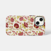 Jacobobohne Grosse Muster Reds Pinks Gold Creme iPhone Hülle (Rückseite (Horizontal))