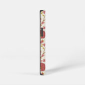 Jacobobohne Grosse Muster Reds Pinks Gold Creme iPhone Hülle (Rechte Seite)