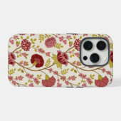 Jacobobohne Grosse Muster Reds Pinks Gold Creme iPhone Hülle (Rückseite (Horizontal))