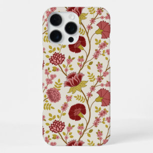 Jacobobohne Grosse Muster Reds Pinks Gold Creme iPhone 16 Pro Max Hülle