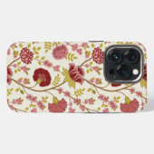 Jacobobohne Grosse Muster Reds Pinks Gold Creme iPhone Hülle (Rückseite (Horizontal))