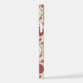 Jacobobohne Grosse Muster Reds Pinks Gold Creme iPhone Hülle (Rechte Seite)