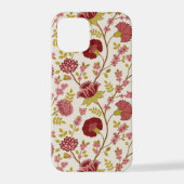 Jacobobohne Grosse Muster Reds Pinks Gold Creme iPhone Hülle (Rückseite)