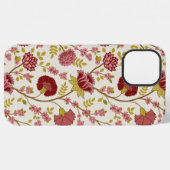 Jacobobohne Grosse Muster Reds Pinks Gold Creme iPhone Hülle (Rückseite (Horizontal))