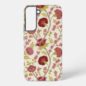 Jacobobohne Grosse Muster Reds Pinks Gold Creme Samsung Galaxy Hülle (Rückseite)