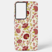 Jacobobohne Grosse Muster Reds Pinks Gold Creme Samsung Galaxy Hülle (Rückseite)