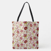 Jacobobohne Grosse Muster Reds Pinks Gold Creme Tasche (Vorderseite)
