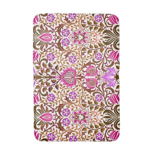 JacobobohnenDamast, Rosa, Violett und Braun Badematte (Vorderseite Vertikal)