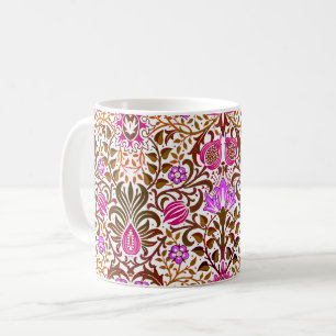 JacobobohnenDamast, Rosa, Violett und Braun Kaffeetasse