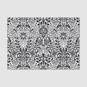 JacobobohnenDamast, schwarz, weiß und grau Seidenpapier