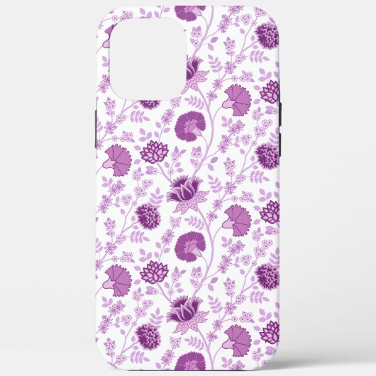 Jacobobohnenfloral Repeat Pattern Pinks auf Weiß Case-Mate iPhone Hülle (Rückseite)