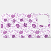 Jacobobohnenfloral Repeat Pattern Pinks auf Weiß Case-Mate iPhone Hülle (Rückseite (Horizontal))