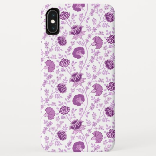 Jacobobohnenfloral Repeat Pattern Pinks auf Weiß Case-Mate iPhone Hülle (Rückseite)