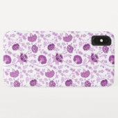 Jacobobohnenfloral Repeat Pattern Pinks auf Weiß Case-Mate iPhone Hülle (Rückseite (Horizontal))