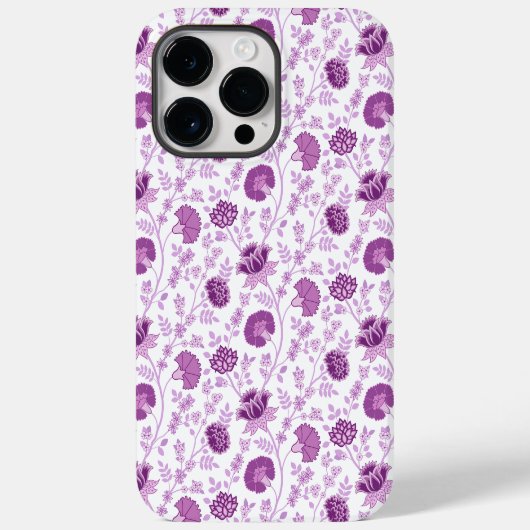 Jacobobohnenfloral Repeat Pattern Pinks auf Weiß Case-Mate iPhone Hülle (Rückseite)