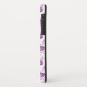 Jacobobohnenfloral Repeat Pattern Pinks auf Weiß Case-Mate iPhone Hülle (Hinten/Links)