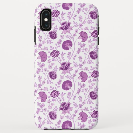 Jacobobohnenfloral Repeat Pattern Pinks auf Weiß Case-Mate iPhone Hülle (Rückseite)