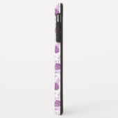 Jacobobohnenfloral Repeat Pattern Pinks auf Weiß Case-Mate iPhone Hülle (Hinten/Links)