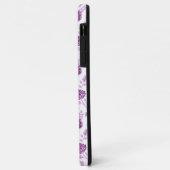 Jacobobohnenfloral Repeat Pattern Pinks auf Weiß Case-Mate iPhone Hülle (Hinten/Links)