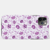Jacobobohnenfloral Repeat Pattern Pinks auf Weiß Case-Mate iPhone Hülle (Rückseite (Horizontal))