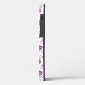 Jacobobohnenfloral Repeat Pattern Pinks auf Weiß Case-Mate iPhone Hülle (Rückseite / Links)