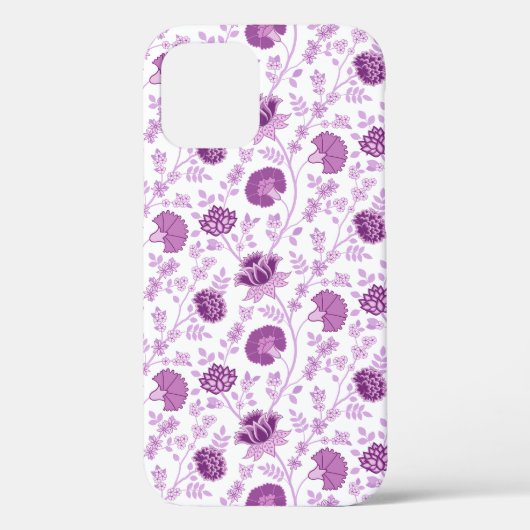 Jacobobohnenfloral Repeat Pattern Pinks auf Weiß Case-Mate iPhone Hülle (Rückseite)