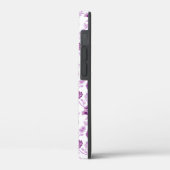 Jacobobohnenfloral Repeat Pattern Pinks auf Weiß Case-Mate iPhone Hülle (Rückseite / Links)