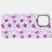 Jacobobohnenfloral Repeat Pattern Pinks auf Weiß iPhone Hülle (Rückseite (Horizontal))