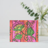 Jacobohne Blume Postcard Postkarte (Stehend Vorderseite)