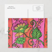 Jacobohne Blume Postcard Postkarte (Vorne/Hinten)