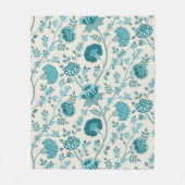 Jacobohne Blumenmuster Tees auf Creme Fleecedecke (Vorderseite)