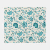 Jacobohne Blumenmuster Tees auf Creme Fleecedecke (Vorderseite (Horizontal))