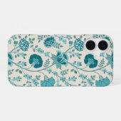 Jacobohne Blumenmuster Tees auf Creme iPhone 16 Hülle (Rückseite (Horizontal))