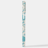 Jacobohne Blumenmuster Tees auf Creme iPhone Hülle (Rechte Seite)