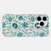 Jacobohne Blumenmuster Tees auf Creme iPhone Hülle (Rückseite (Horizontal))