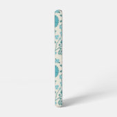 Jacobohne Blumenmuster Tees auf Creme Samsung Galaxy Hülle (Linke Seite)